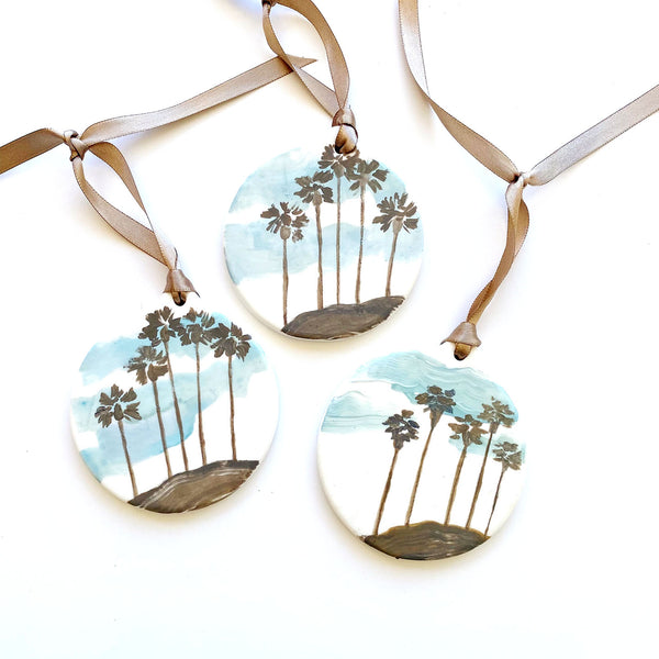 Hand-Painted Palm Ornament