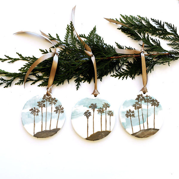 Hand-Painted Palm Ornament