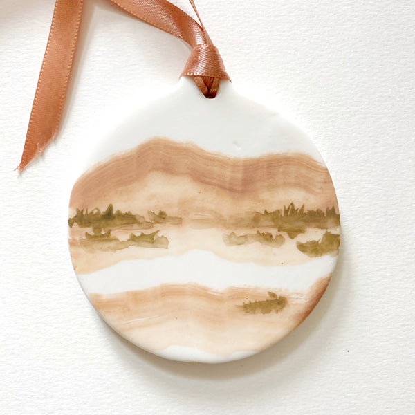 Hand-Painted Desert Ornament