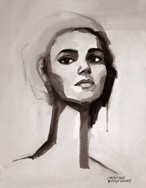 Print of Rose in Warm Gray