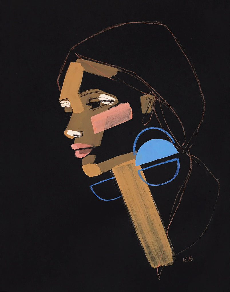 Custom "Lady on Black" Commission