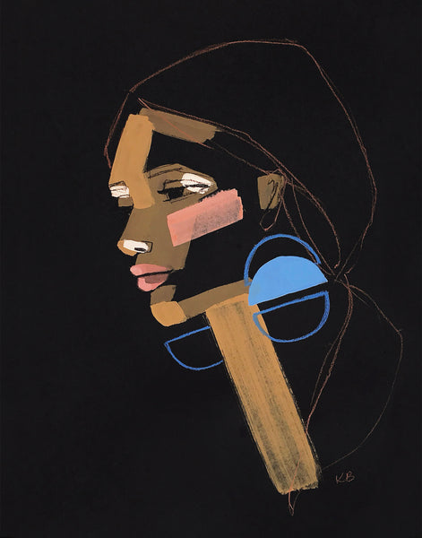 Custom "Lady on Black" Commission