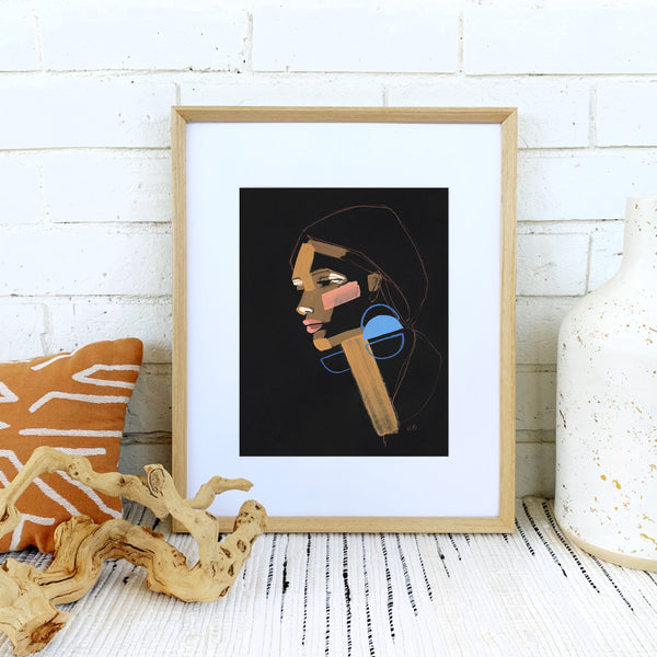 Custom "Lady on Black" Commission