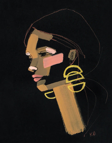 Print of "Sunny" on Black