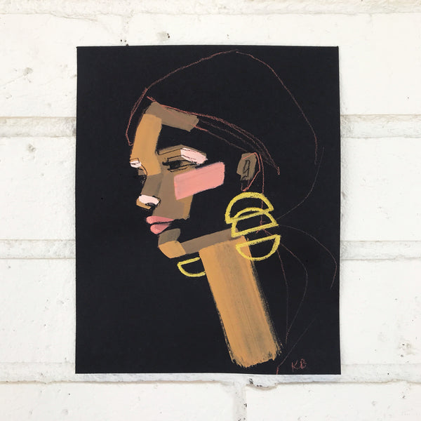Custom "Lady on Black" Commission