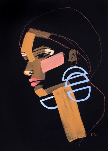Custom "Lady on Black" Commission