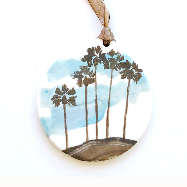 Hand-Painted Palm Ornament