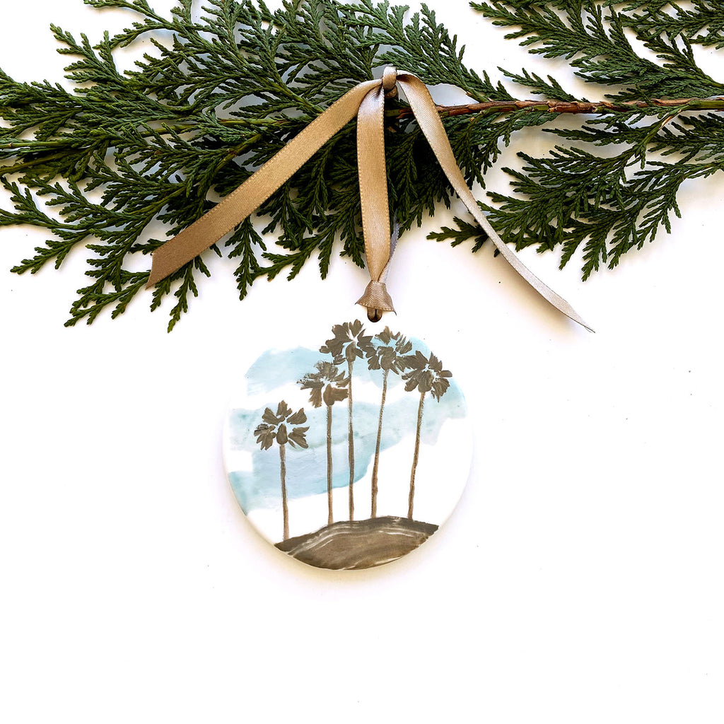 Hand-Painted Palm Ornament