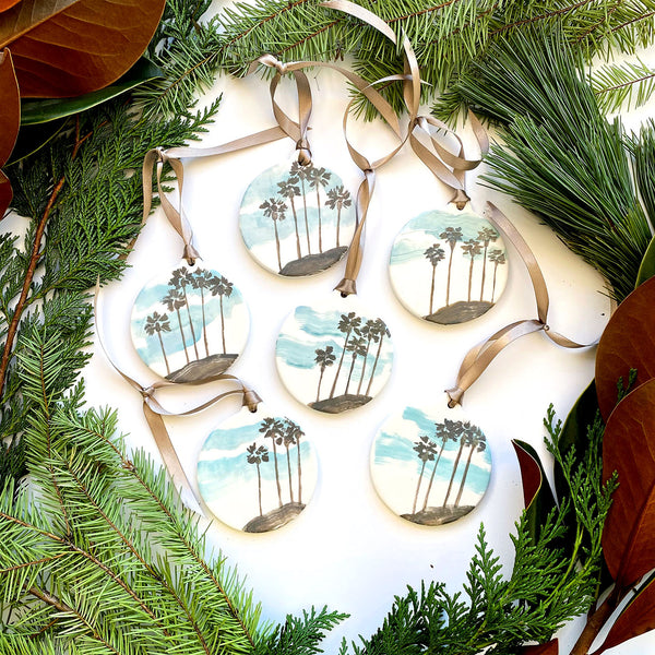 Hand-Painted Palm Ornament