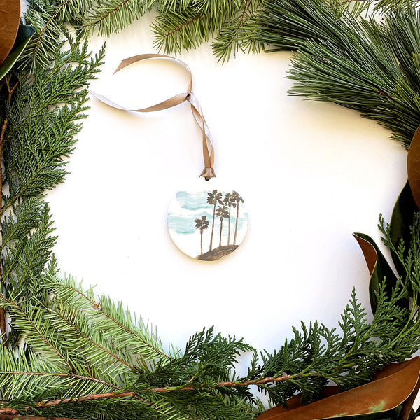 Hand-Painted Palm Ornament