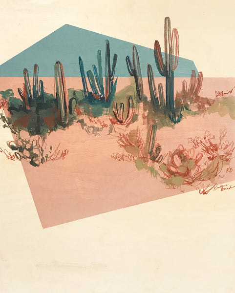 Teal and Coral Desert